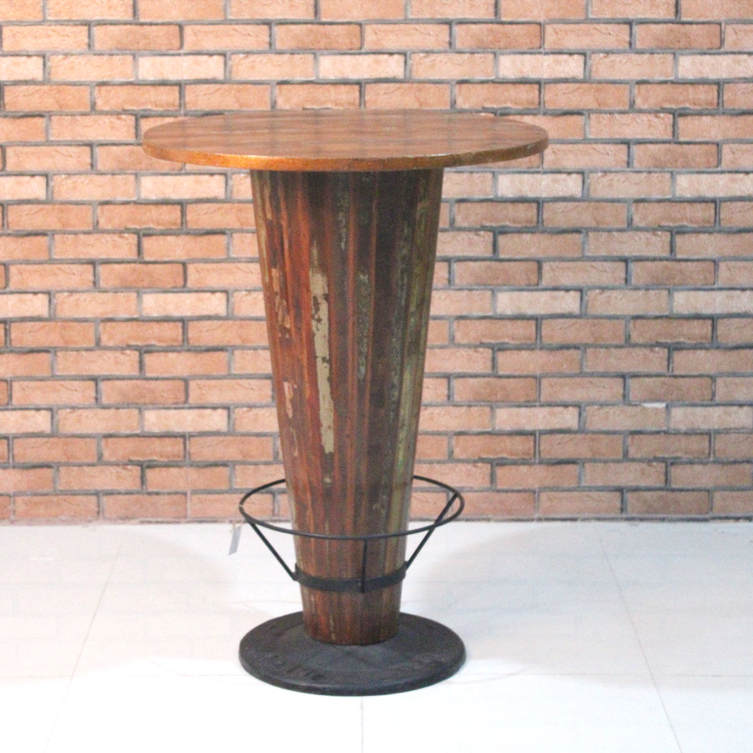 Reclaimed Wood Round Bar Table - popular handicrafts